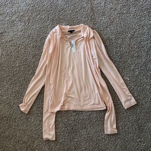 Tie neck long sleeve blouse